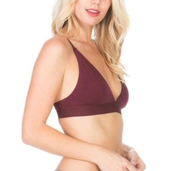 Burgundy Jersey Bralette - Picture 6 of 7